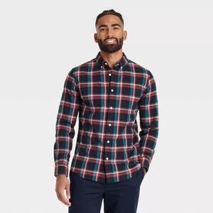 Men's Plaid Button-Down Shirt